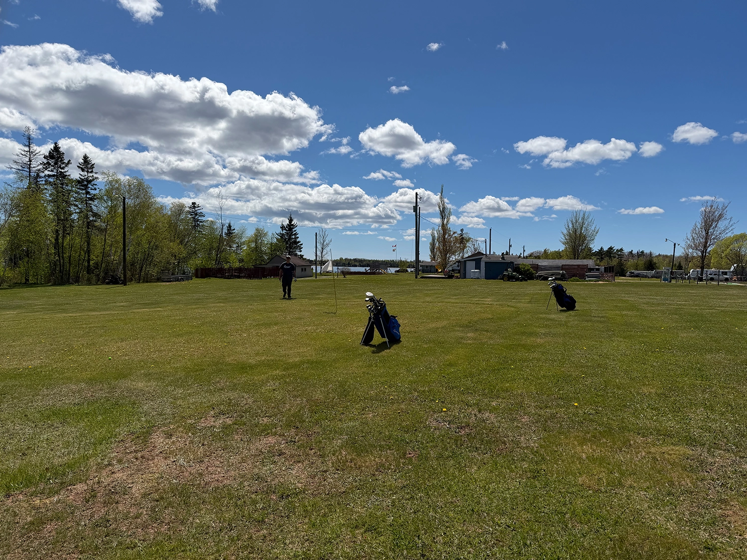 Practice green at the Seal Cove golf course